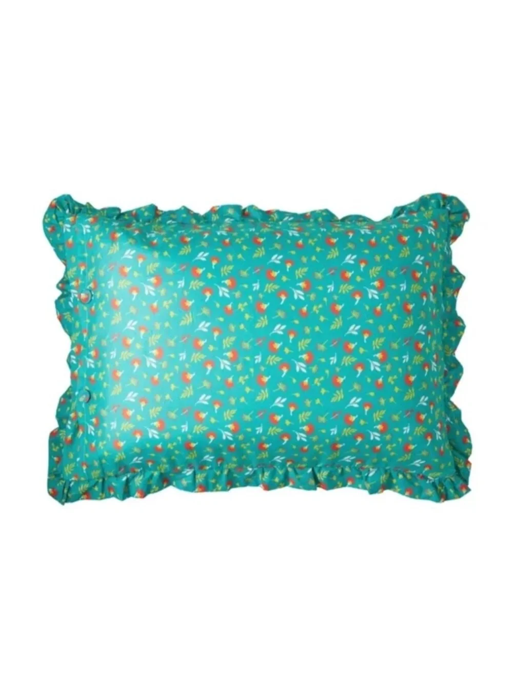 TPW Petal Party Standard Pillow Quilted Pattern Ruffle Trim 2 Shames.